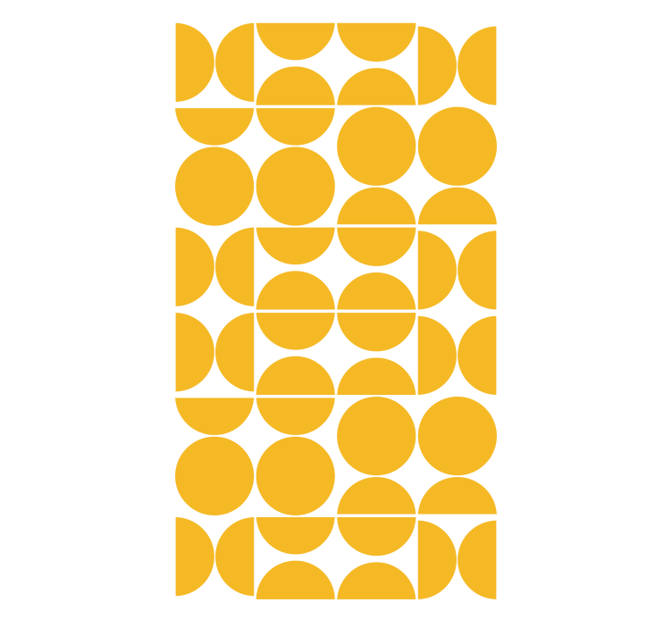 Contemporary wallpaper overlapping yellow circles - TenStickers