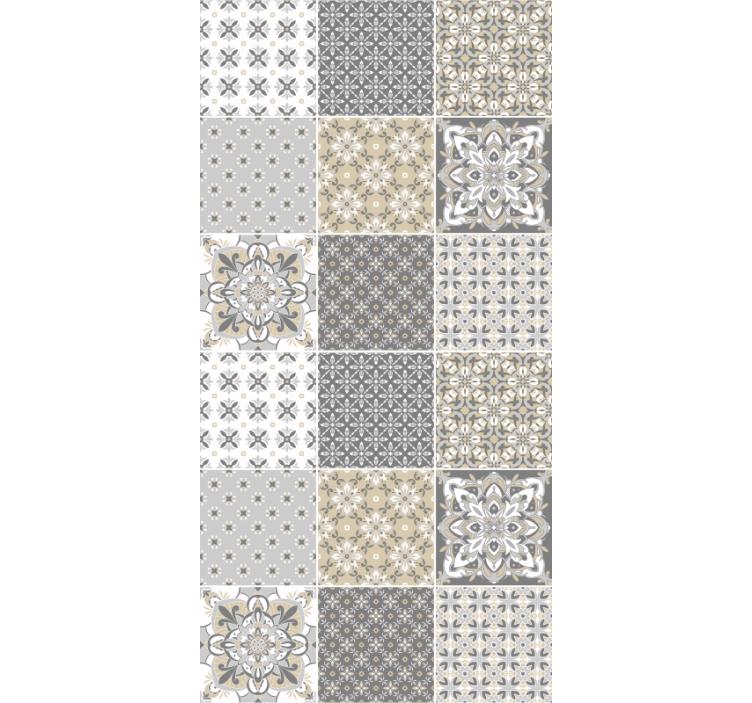 Kitchen wallpaper moroccan tile effect design - TenStickers