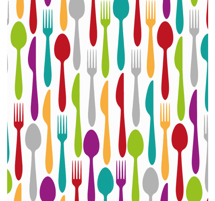 Kitchen wallpaper dining tools - TenStickers