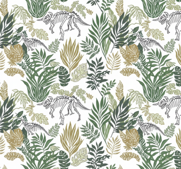 Living area wallpaper dinosaur design - TenStickers