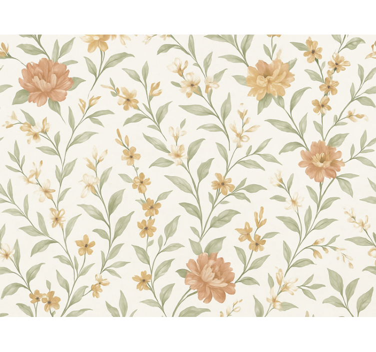 Master bedroom wallpaper asian blossom - TenStickers