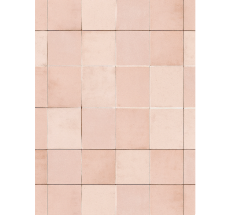 Kitchen wallpaper pink tile pattern - TenStickers