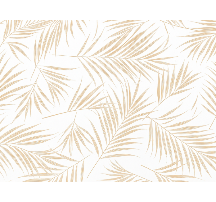 Leaves wallpaper tan palm drawing - TenStickers
