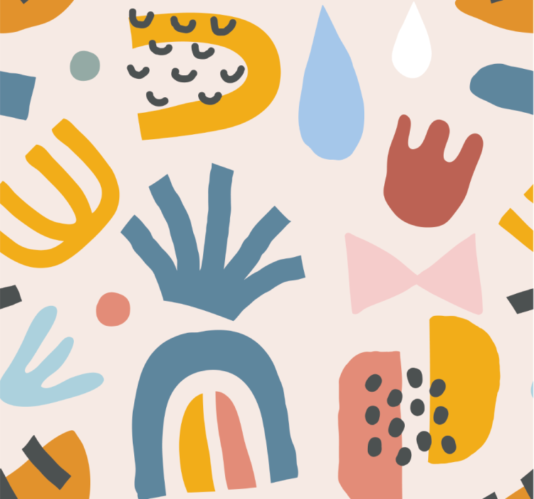 Living Room Wallpaper summer drops - TenStickers