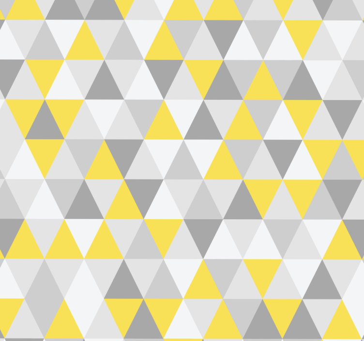 Triangle wallpaper yellow and gray shapes - TenStickers