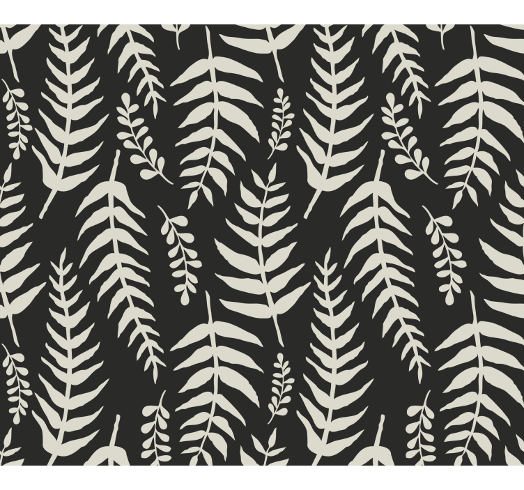 Black ferns Flower Wallpaper - TenStickers