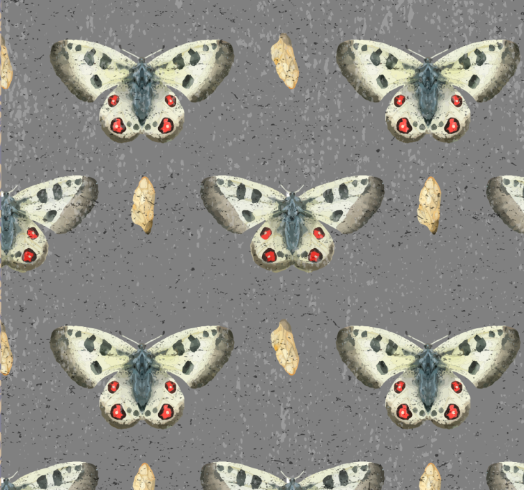 Butterflies and Concrete Textured Wallpaper - TenStickers