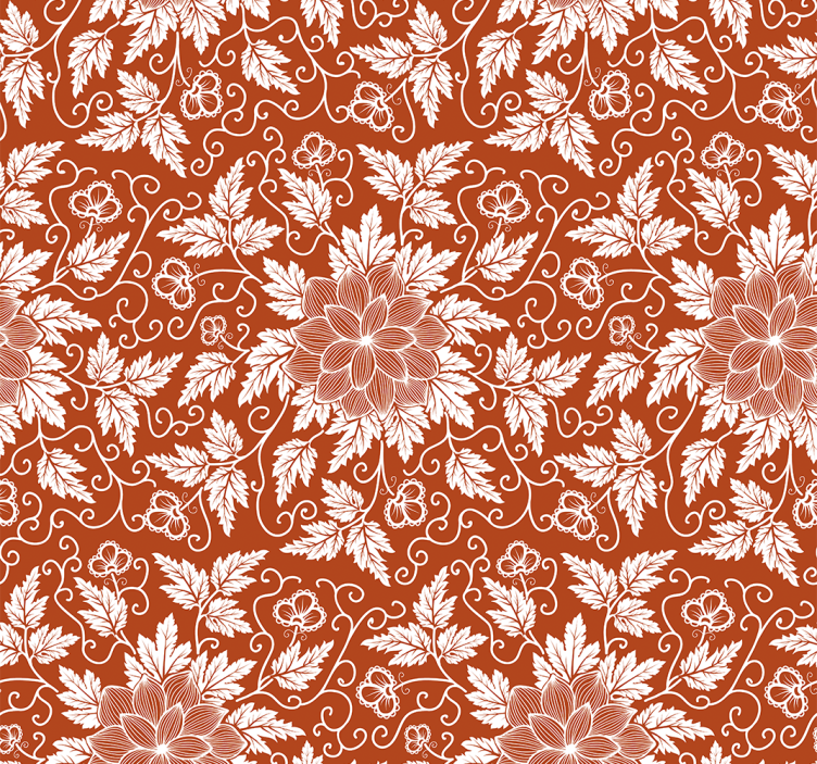 Floral paisley tile Ornamental Wallpaper - TenStickers
