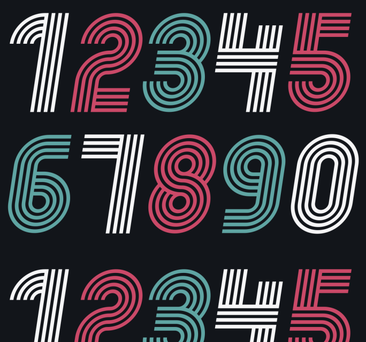 Numerology teen bedroom wallpaper - TenStickers