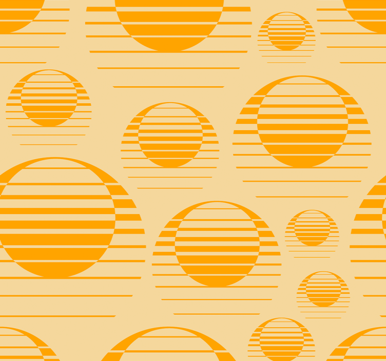 Sunlit yellow pattern retro wallpaper - TenStickers