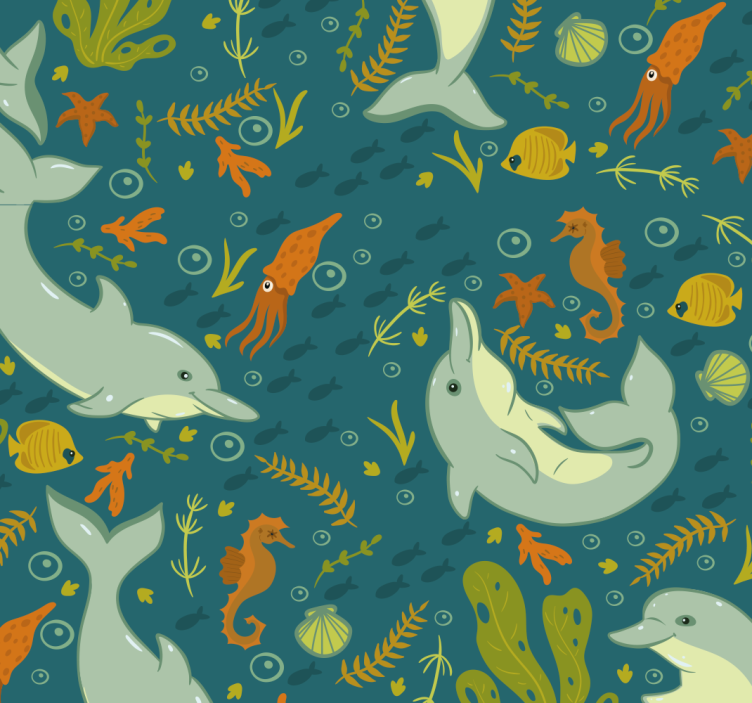Underwater Fauna animals wallpaper - TenStickers