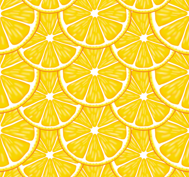 Orange Pattern Dining Room Wallpaper - TenStickers