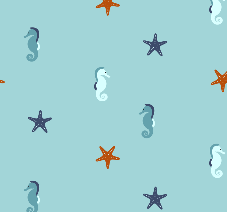 Marine Style Sea life wallpaper - TenStickers