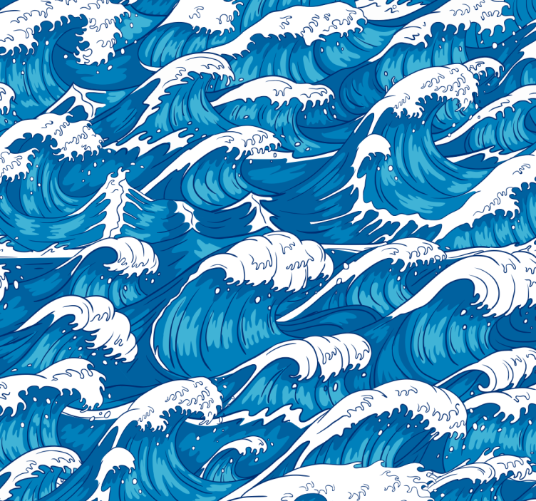 a wave of paint Art Wallpaper - TenStickers