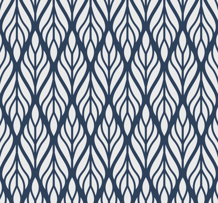 Geometric Pattern leaves wallpaper - TenStickers