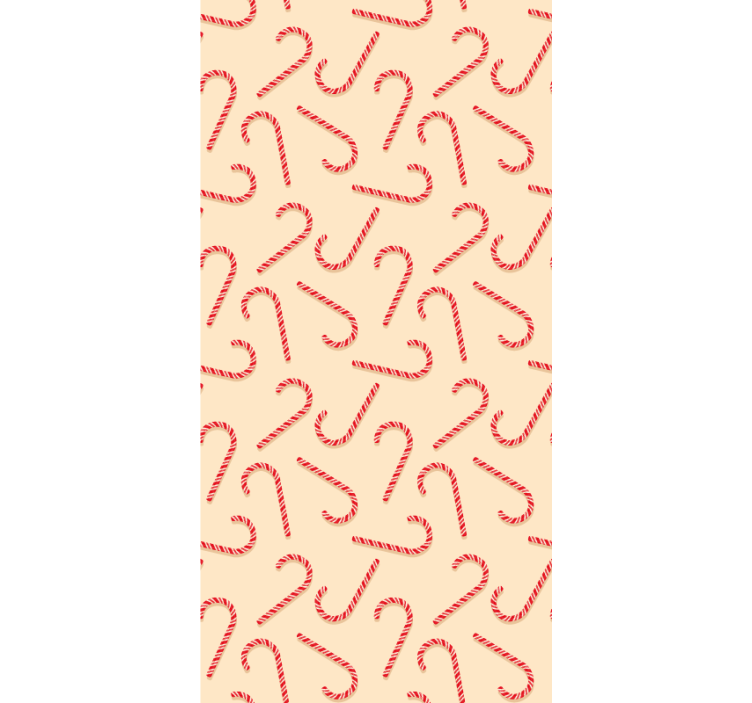 Candy Cane Swirls holiday christmas wallpaper - TenStickers