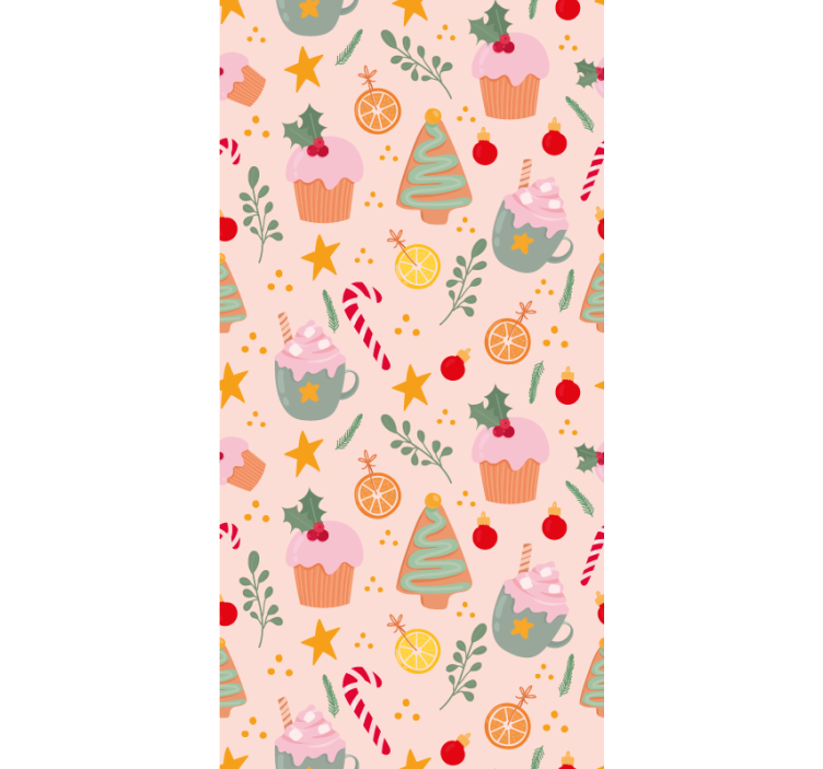 Festive Holiday Pattern wallpaper christmas - TenStickers