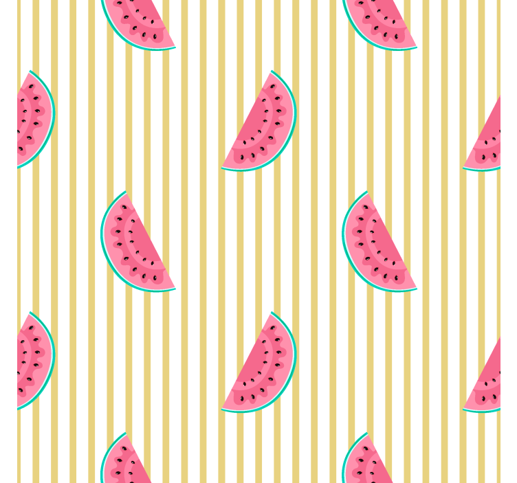 Watermelon with stripes  Modern Wallpaper - TenStickers