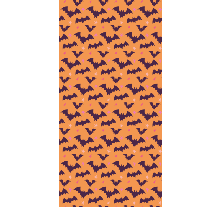 Bat Pattern cute halloween wallpaper - TenStickers