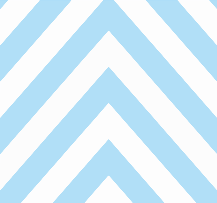 Blue and white Chevron Striped Wallpaper - TenStickers