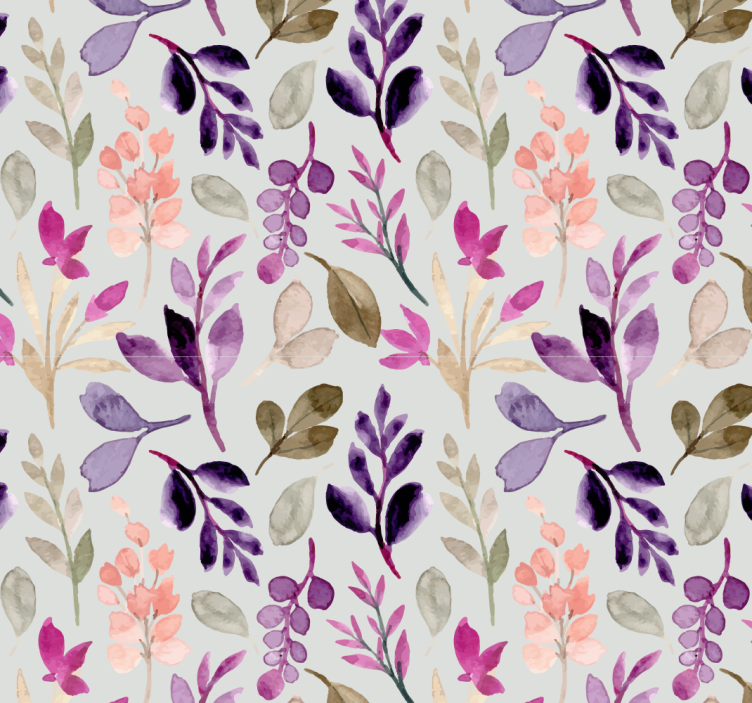 Floral soft colour flower wallpaper - TenStickers