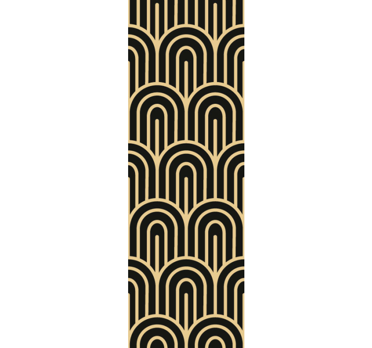 Golden deco patterns Tile Wallpaper - TenStickers