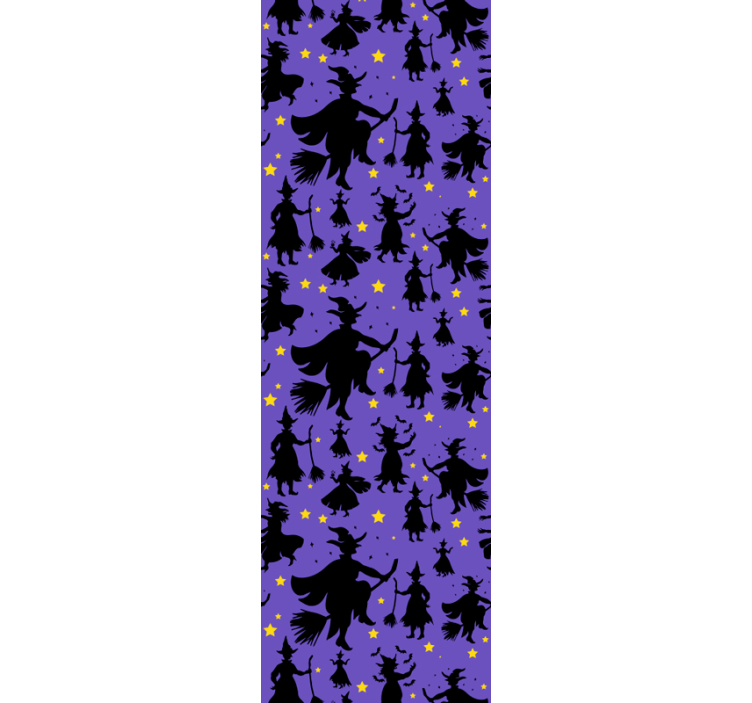 Witch Silhouettes cute halloween wallpaper - TenStickers