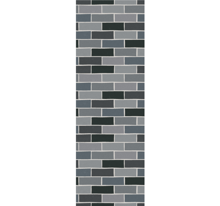 Grey brick wallpaper - TenStickers