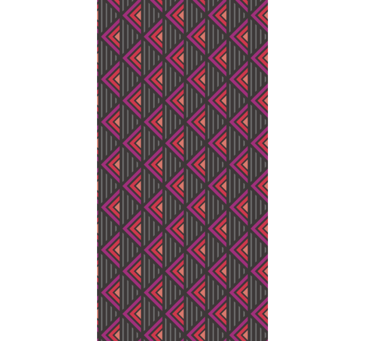 Red diamond pattern Abstract Wallpaper - TenStickers