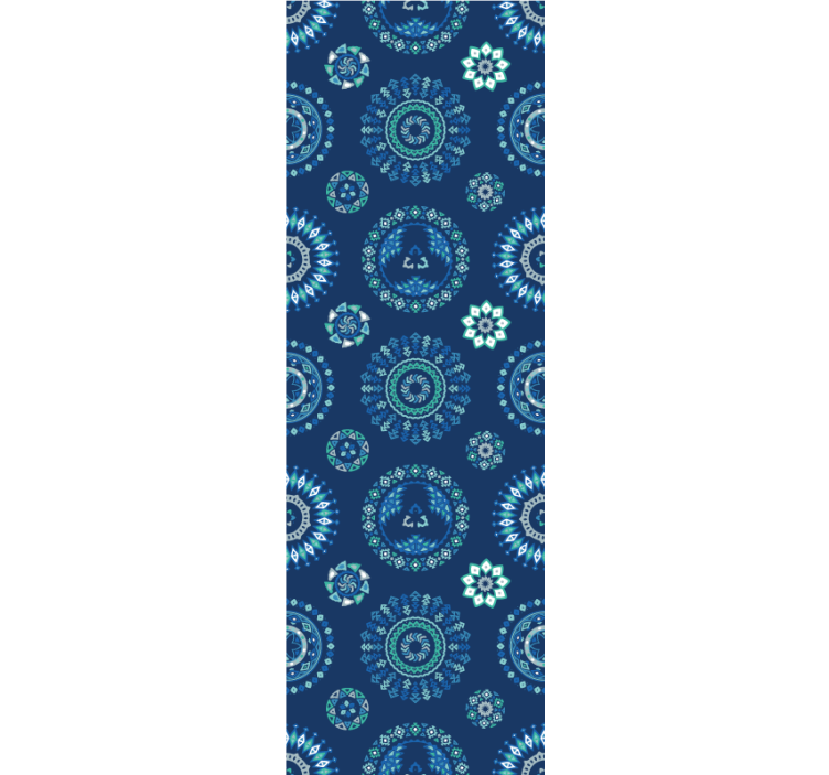 Blue abstract pattern Wallpaper - TenStickers