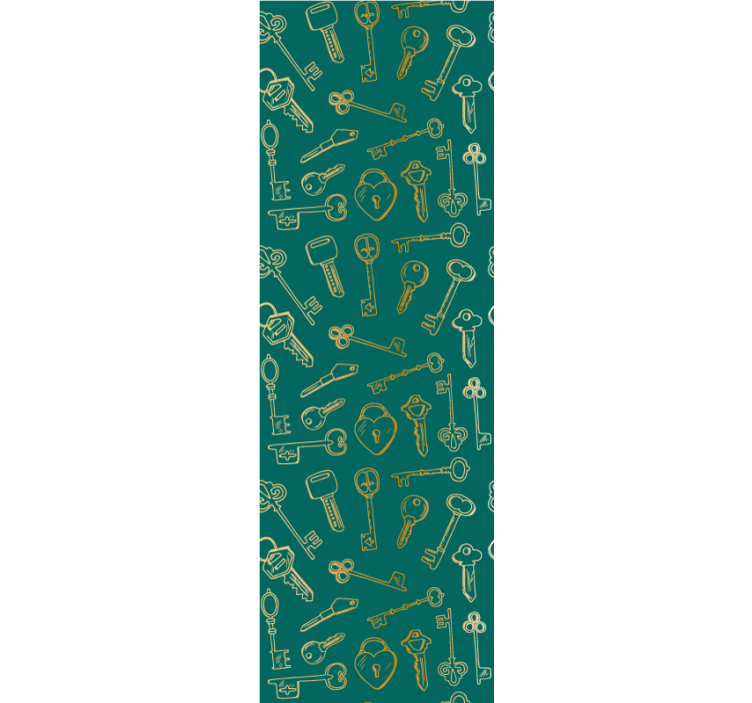 Vintage Key Patterns ornamental wallpaper - TenStickers