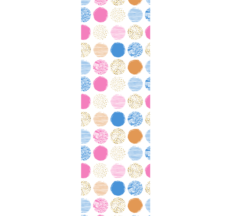 Patterned Circle Array polka dots wallpaper - TenStickers