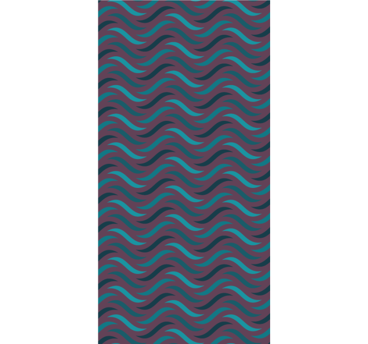 Wavy Pattern living area wallpaper - TenStickers
