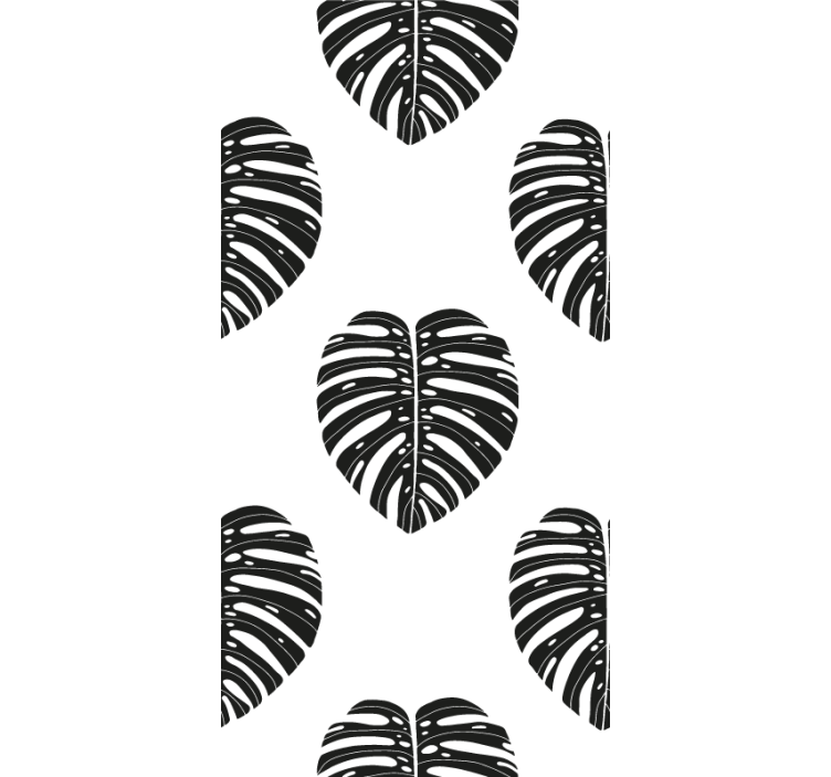 Monstera Leaf Pattern leaves wallpaper - TenStickers