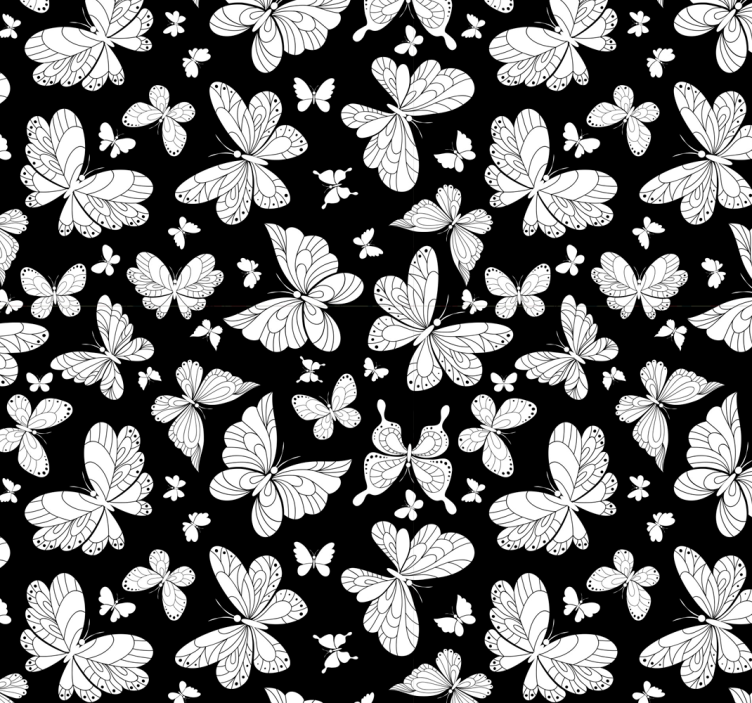 Fluttering Wings butterflies wallpaper - TenStickers