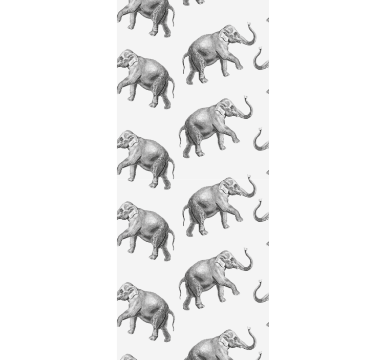Elephant Repetition elephants wallpaper - TenStickers