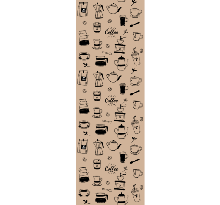 Coffee making icons Kitchen Wallpaper - TenStickers