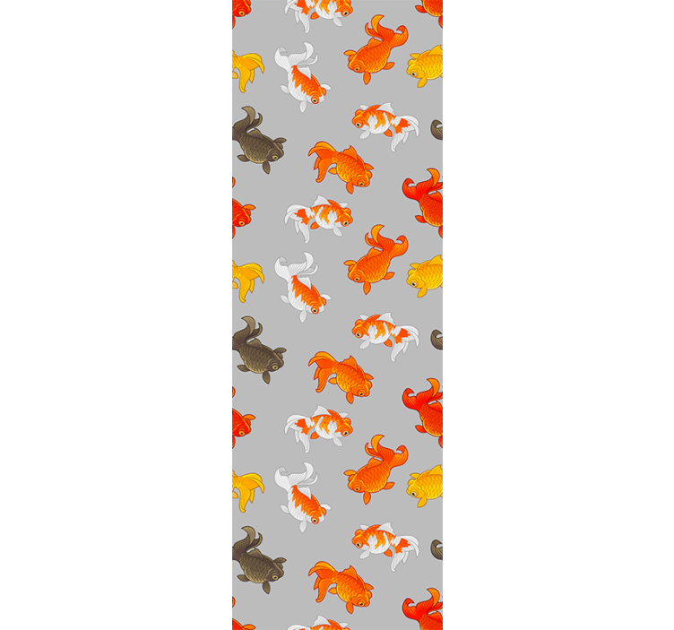 Japanese gold fish pattern animal wallpaper - TenStickers