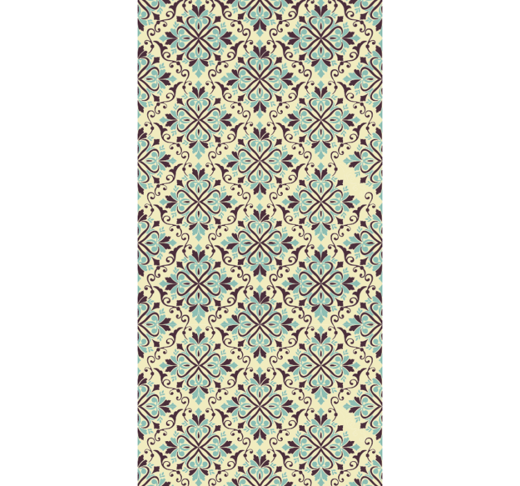 Ornate Tile Design tile effect wallpaper - TenStickers