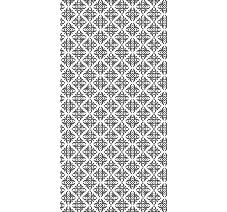 Black tile pattern tile wallpaper - TenStickers