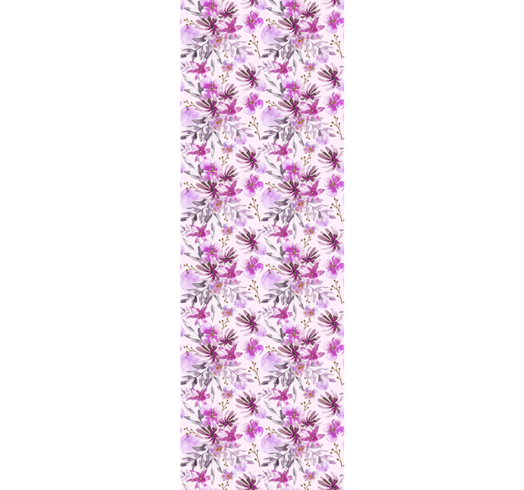 Watercolor  floral pattern wallpaper - TenStickers
