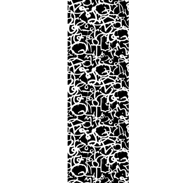 Black and white paint drip art wallpaper - TenStickers