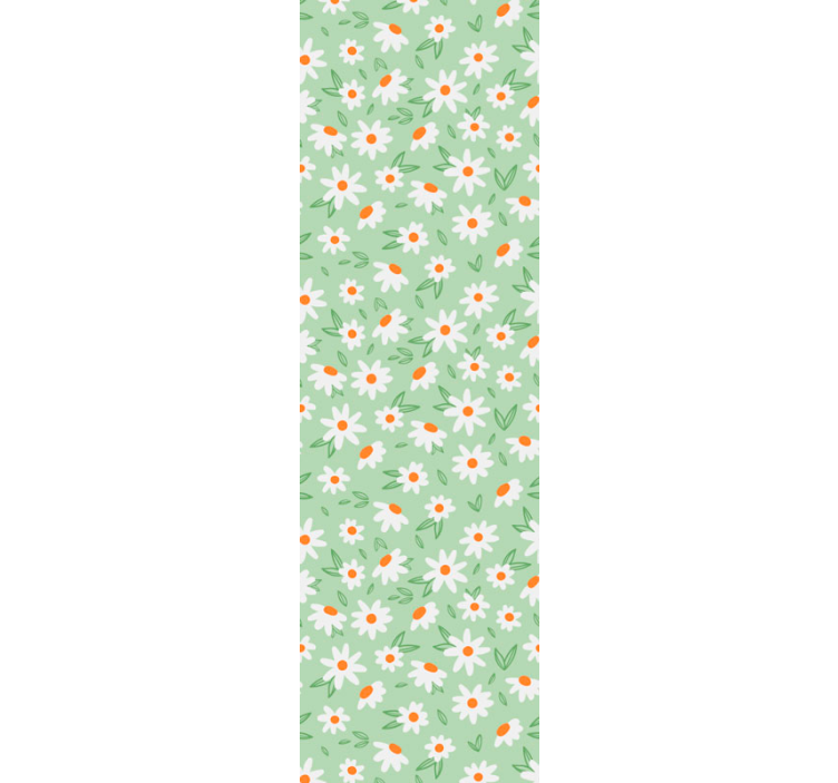 Floral Daisy Pattern flowers wallpaper - TenStickers