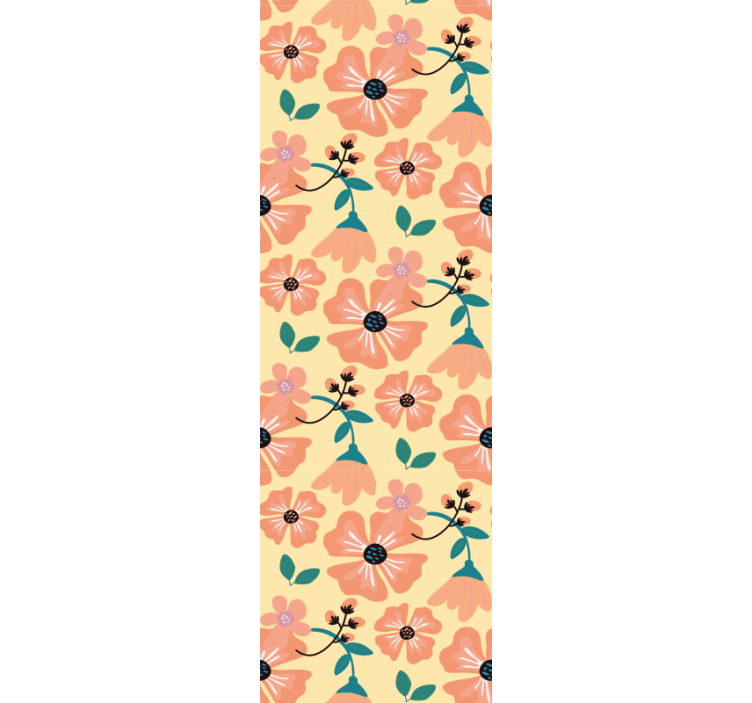 Floral Bloom Pattern flowers wallpaper - TenStickers