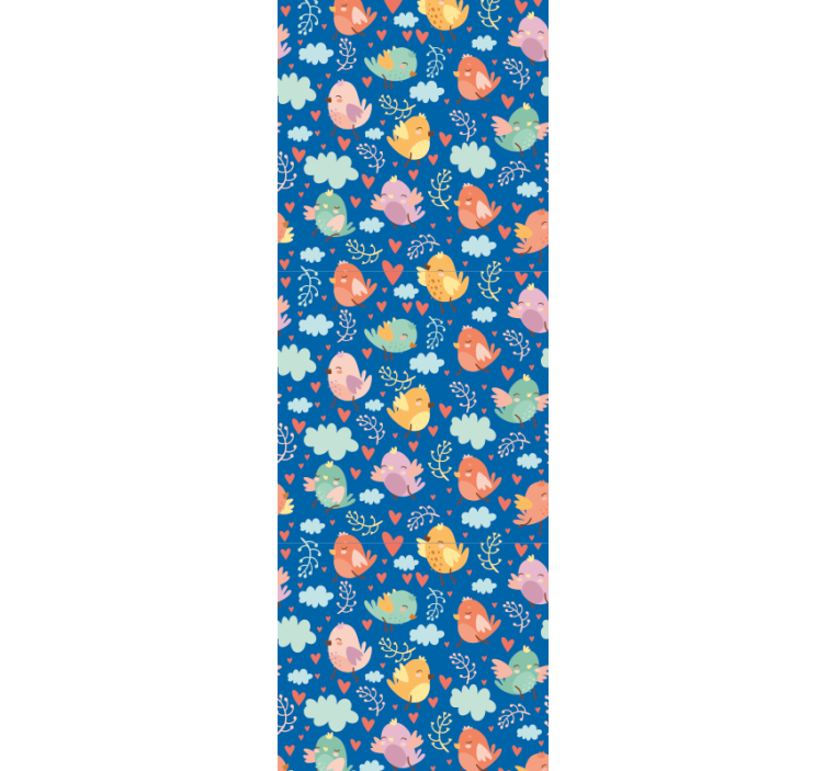 Colorful Friends birds in wallpaper - TenStickers