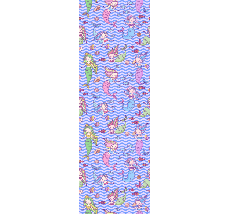 Mermaid Imagery wallpaper childrens room - TenStickers