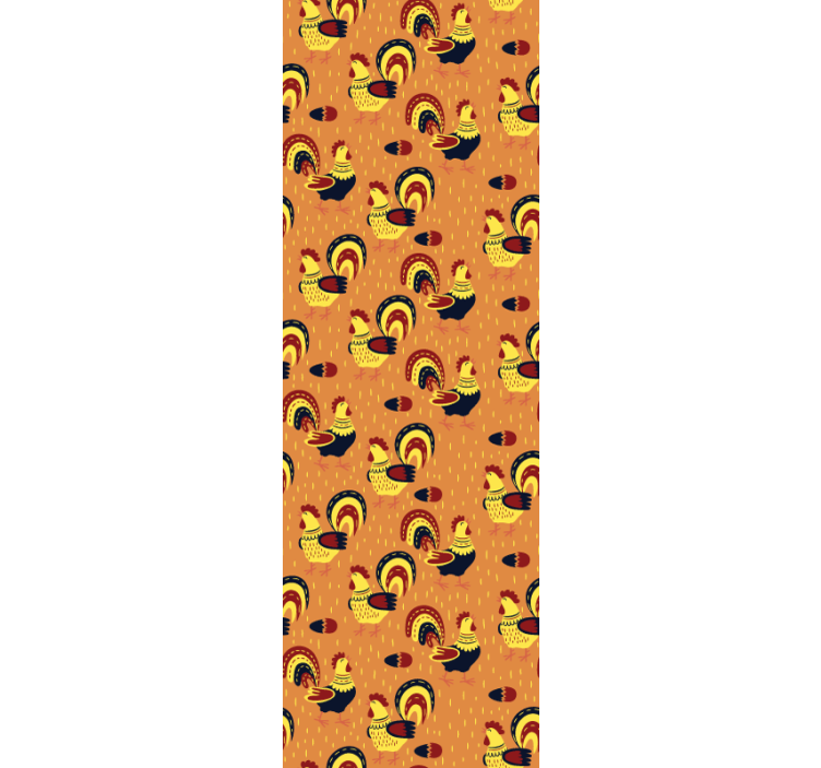 Rooster Pattern animals wallpaper - TenStickers