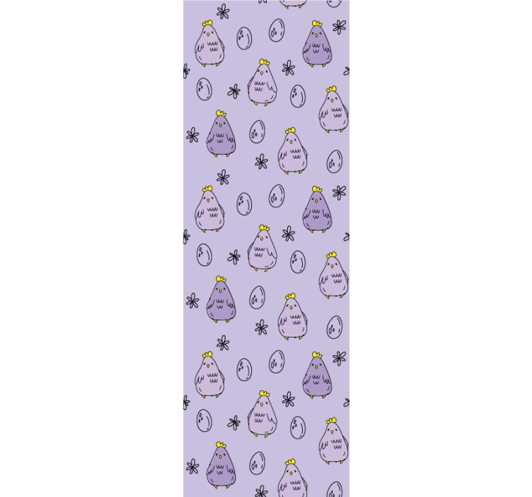 Chick Pattern Design wallpaper childrens room - TenStickers