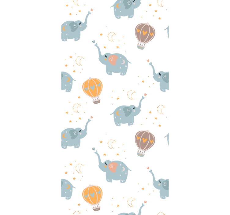 Elephant and balloons animal wallpaper - TenStickers