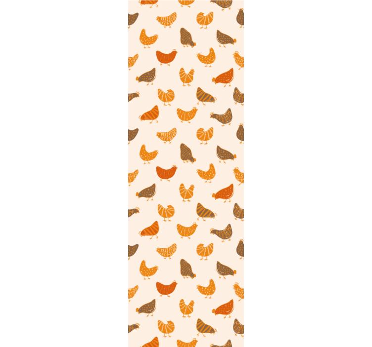 Charming Hen Pattern animals wallpaper - TenStickers